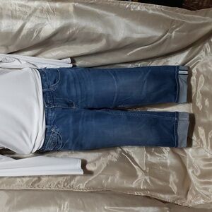 Banana Republic. Stretch; Button & Zipper Closure; MidRise; 5 Pocket; Cuffed Leg